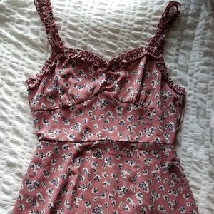 Mauve Floral Summer Dress